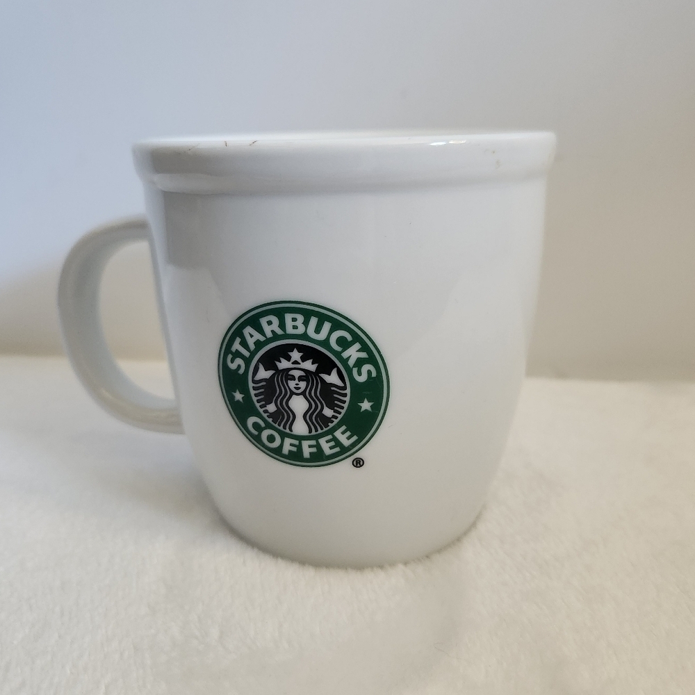 Starbucks 2007 White Green Black Logo Sturdy Coffee Cup Mug XL 14 Oz - Picture 5 of 11